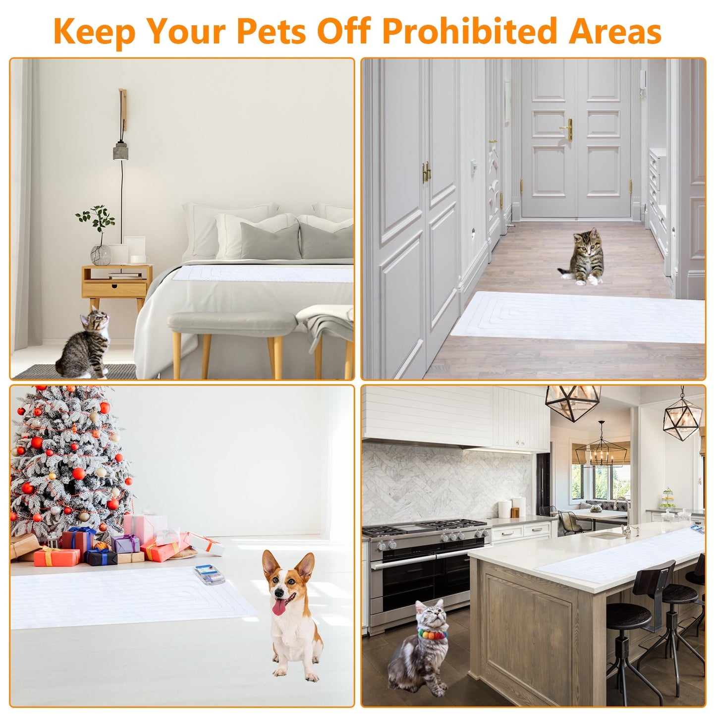 1Pc Electronic Pet Training Mat Indoor Safe Shock Training Pad For Dogs Cats Pet Barrier 60x12in With 3 Training Modes