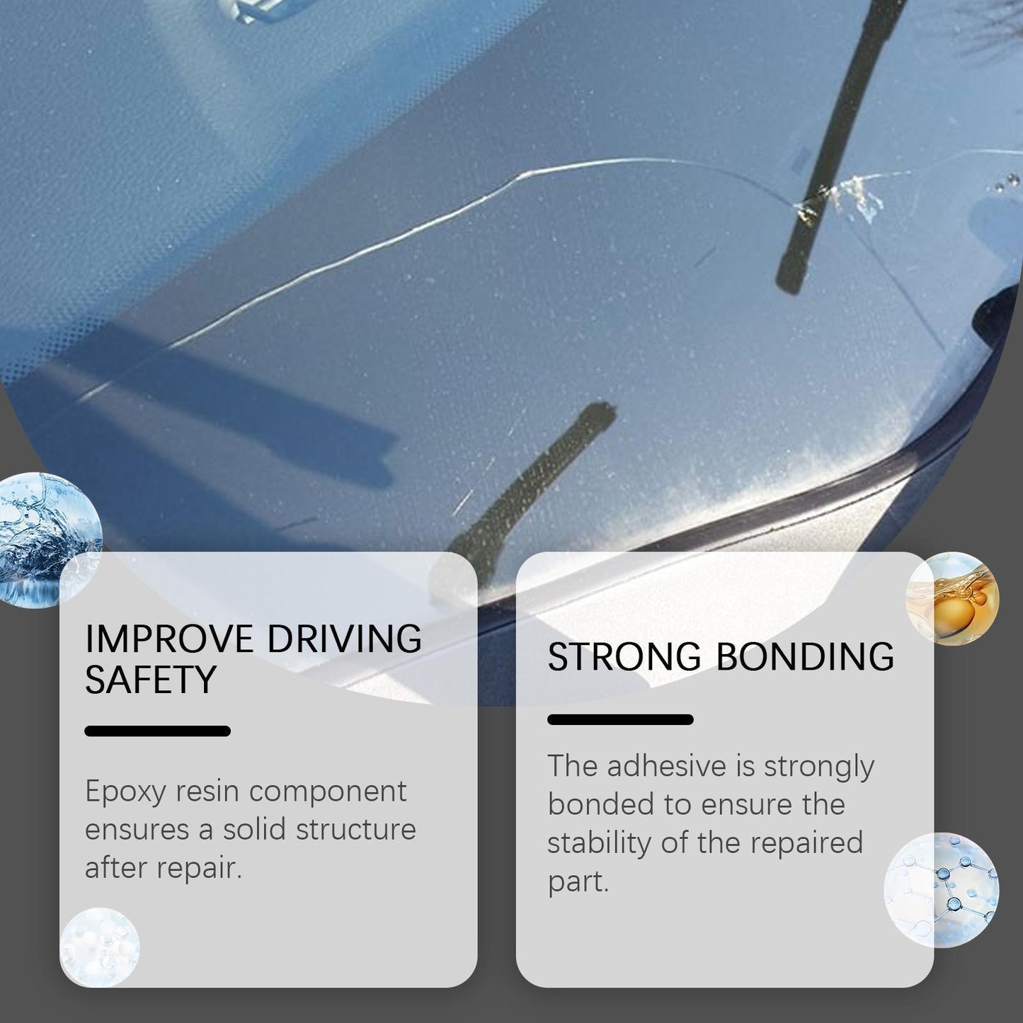 Holmont Car Windshield Crack Repair Kit Nano-repair Fluid Quickly Repairs Cracks For A Clear View And Safe Travel