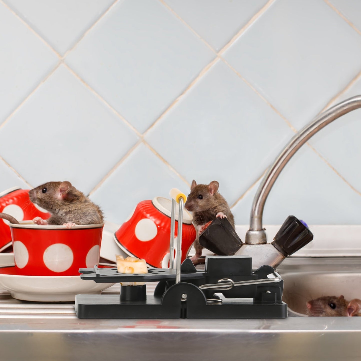 6Packs Mouse Traps Reusable Rat Rodent Killer Effective Pest Control Mouse Catcher Mice Snap Kill Trap