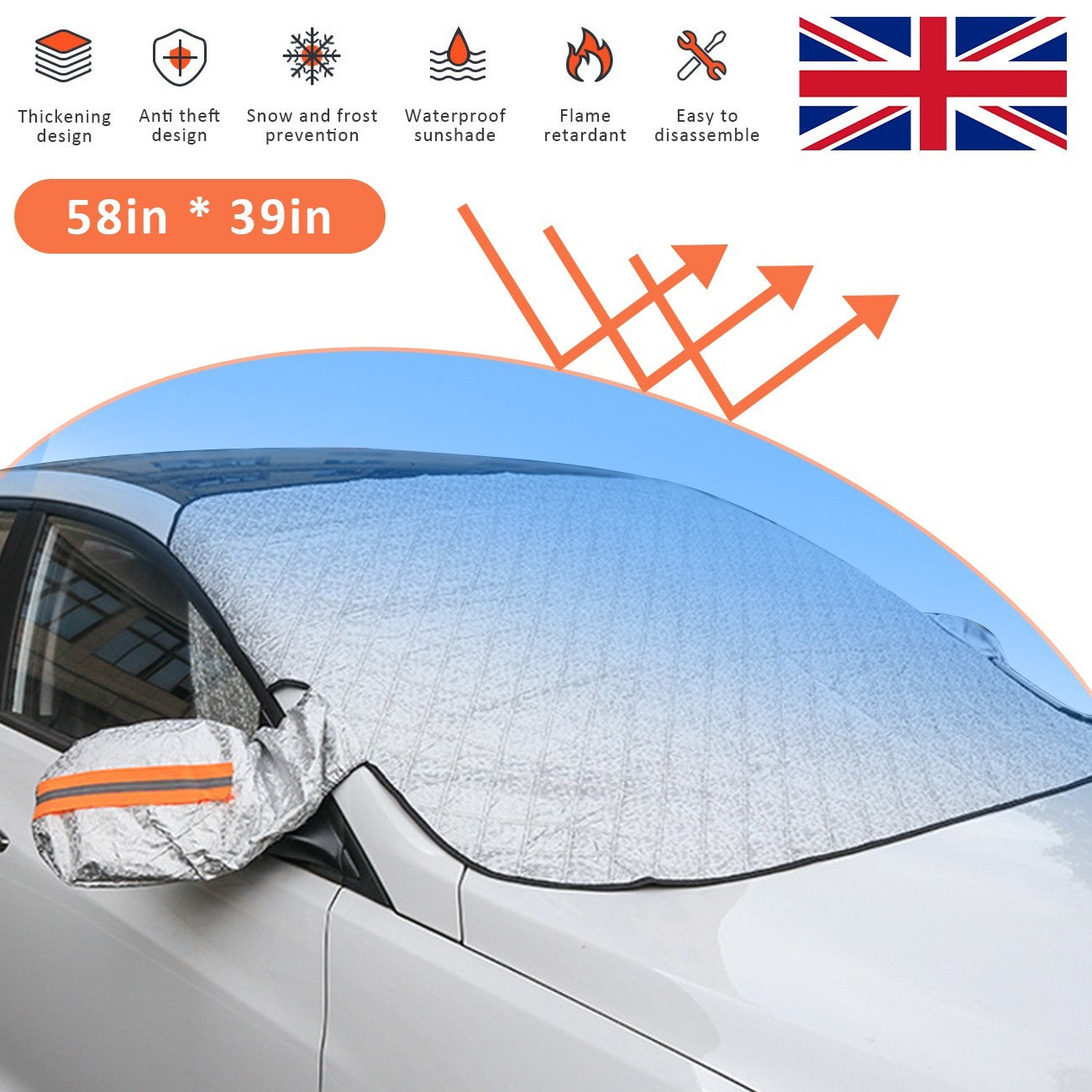 Universal Car Windshield Snow Cover Magnetic Winter Ice Frost Guard Protector