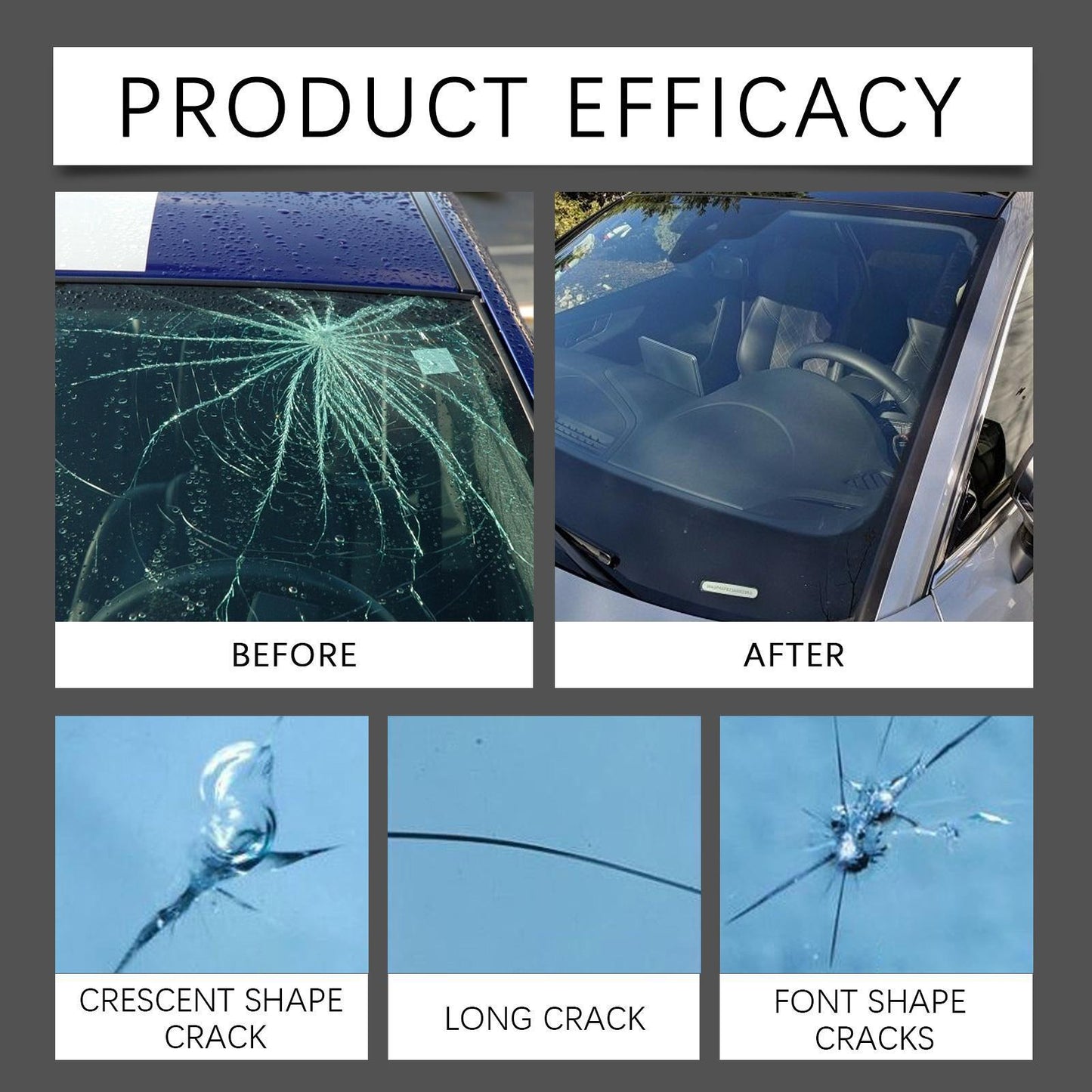 Holmont Car Windshield Crack Repair Kit Nano-repair Fluid Quickly Repairs Cracks For A Clear View And Safe Travel