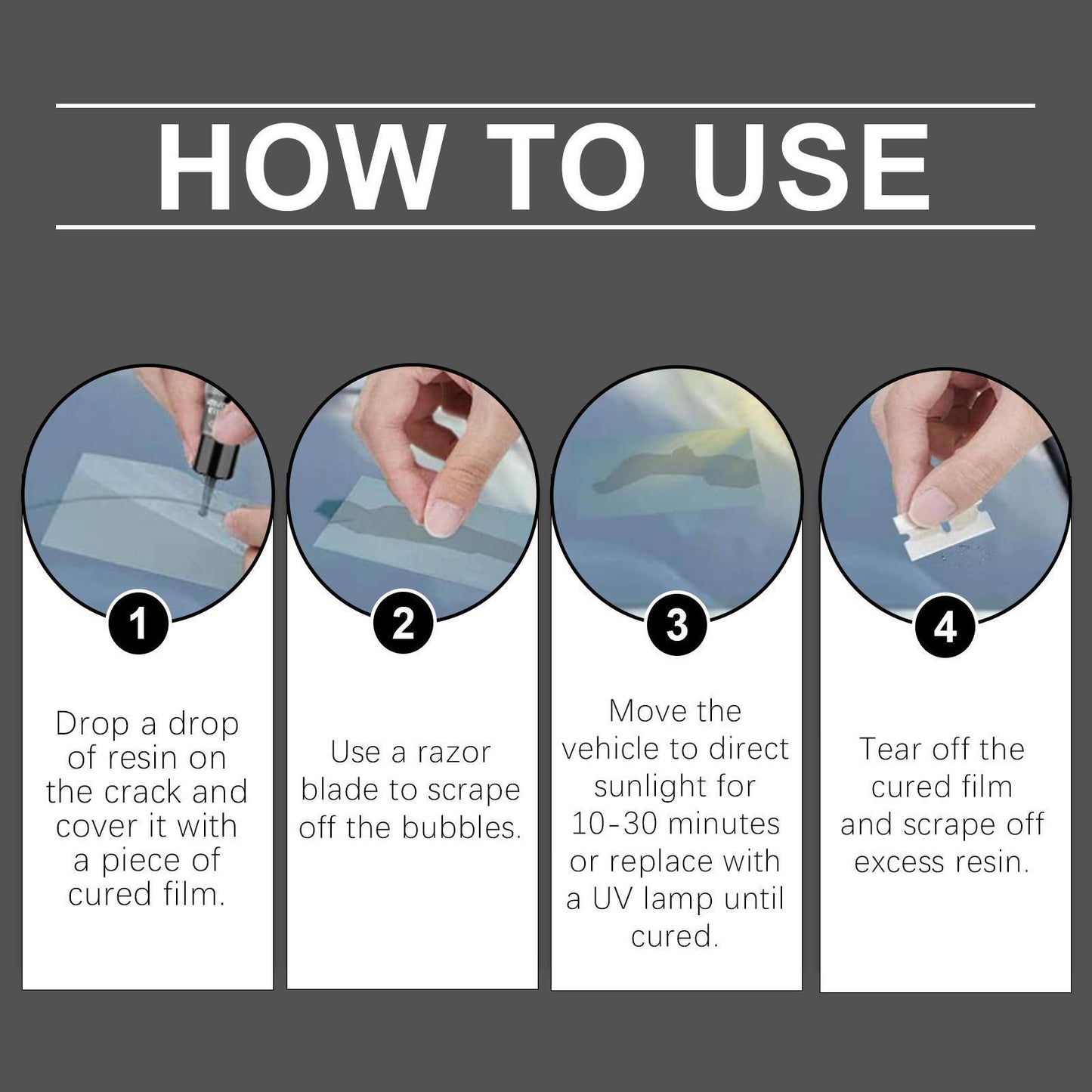 Holmont Car Windshield Crack Repair Kit Nano-repair Fluid Quickly Repairs Cracks For A Clear View And Safe Travel