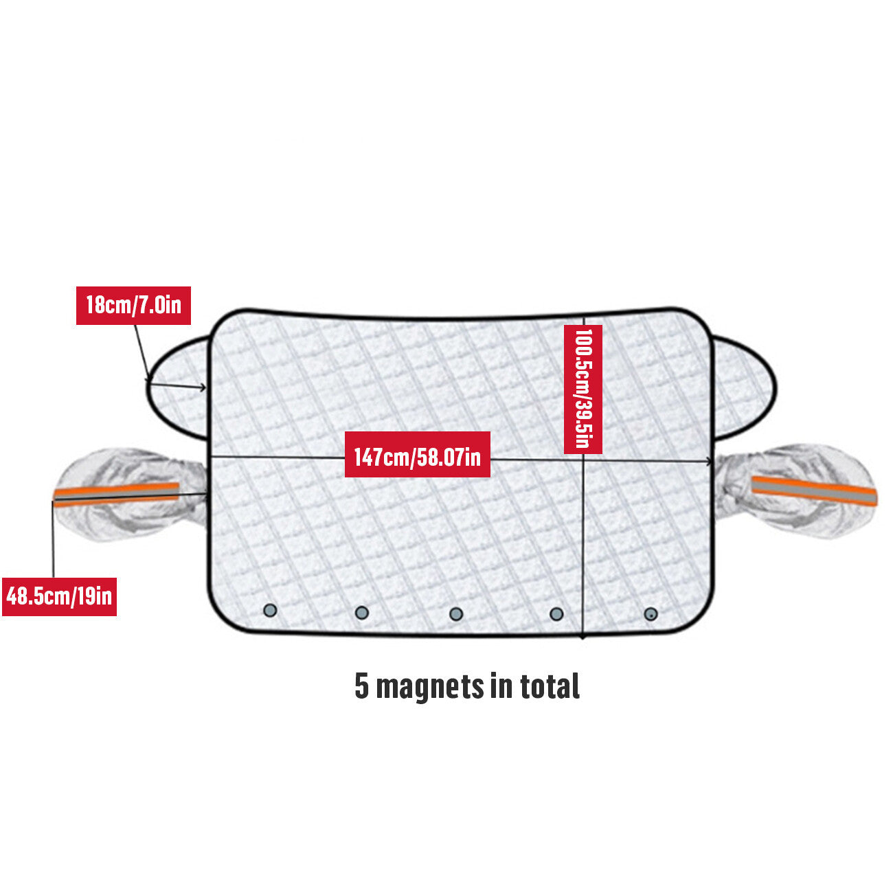 Universal Car Windshield Snow Cover Magnetic Winter Ice Frost Guard Protector