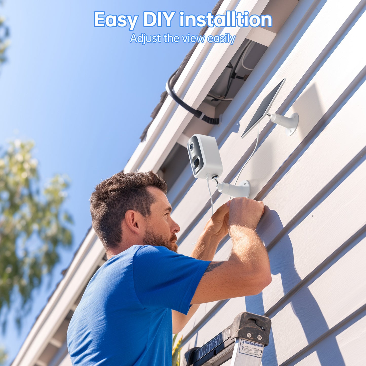 Solar Battery WIFI Camera 2K Human Detection Waterproof Mini CCTV With 5000mAh Battery With Solar Panel