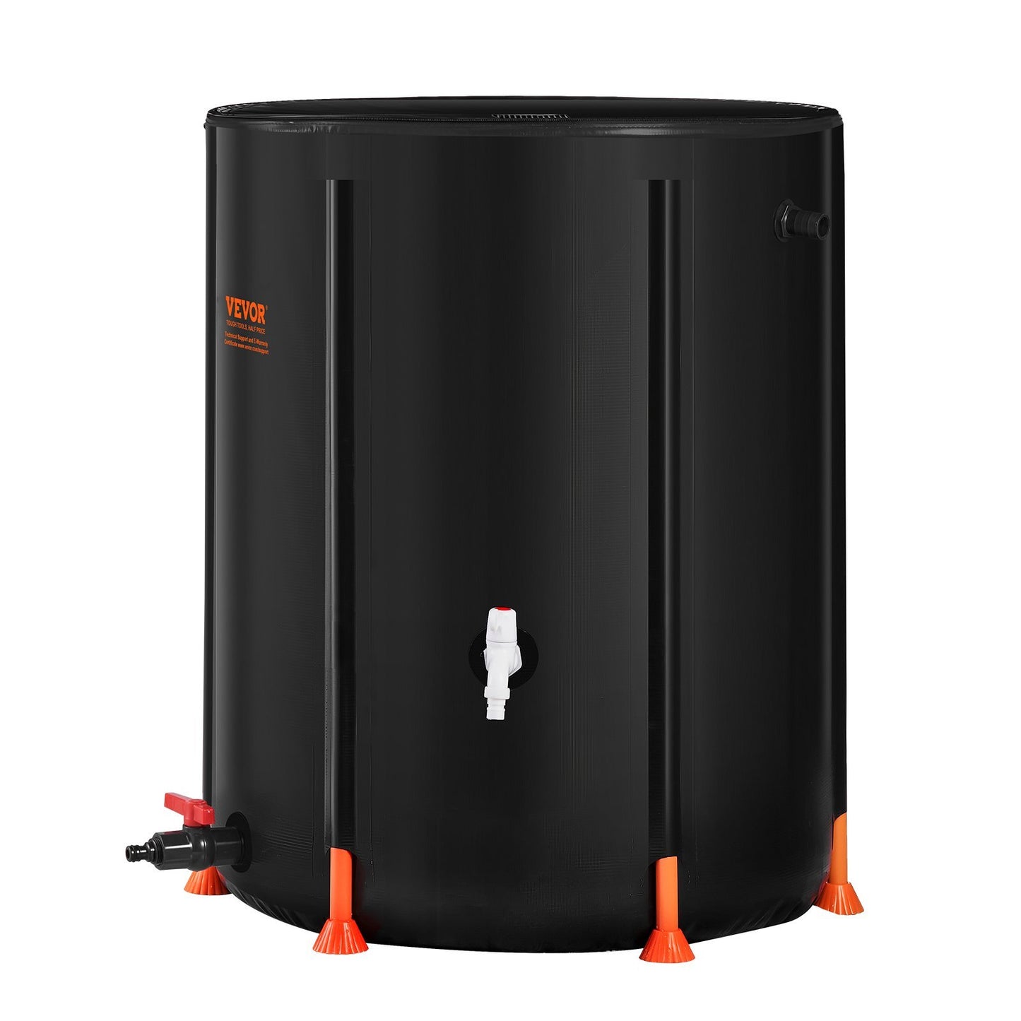 VEVOR Collapsible Rain Barrel 53 Gal Rain Catcher With Spigots And Overflow Kit